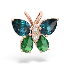 Alexandrite Butterfly 14K Rose Gold pendant P2215