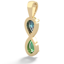 Alexandrite Infinity 14K Yellow Gold pendant P5050