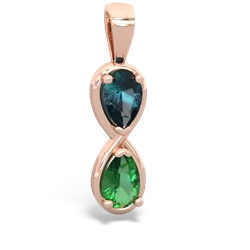 Alexandrite Infinity 14K Rose Gold pendant P5050