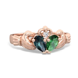 Alexandrite 'Our Heart' Claddagh 14K Rose Gold ring R2388