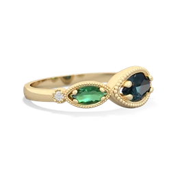 Alexandrite Milgrain Marquise 14K Yellow Gold ring R5700