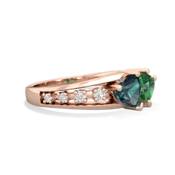 Alexandrite Heart To Heart 14K Rose Gold ring R3342