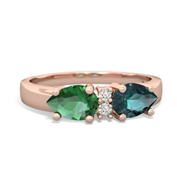 Alexandrite Pear Bowtie 14K Rose Gold ring R0865