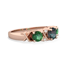 Alexandrite Hugs And Kisses 14K Rose Gold ring R5016