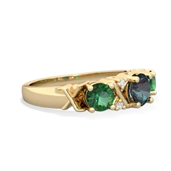 Alexandrite Hugs And Kisses 14K Yellow Gold ring R5016