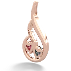 Alexandrite Keepsake Curves 14K Rose Gold pendant P5450