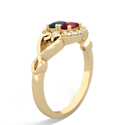 Alexandrite Love Nest 14K Yellow Gold ring R5860