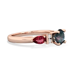 Alexandrite 6Mm Round Eternal Embrace Engagement 14K Rose Gold ring R2005