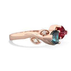 Alexandrite Floral Elegance 14K Rose Gold ring R5790