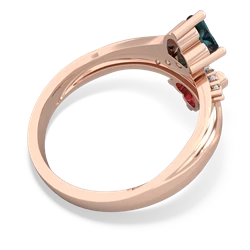 Alexandrite Heart To Heart 14K Rose Gold ring R2064