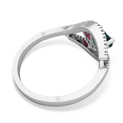 Alexandrite Mother And Child 14K White Gold ring R3010