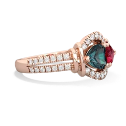 Alexandrite Art-Deco Keepsake 14K Rose Gold ring R5630