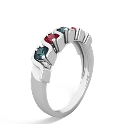 Alexandrite Anniversary Band 14K White Gold ring R2089