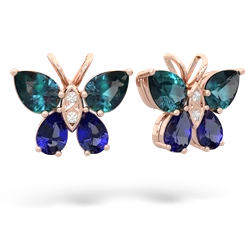 Alexandrite Butterfly 14K Rose Gold earrings E2215