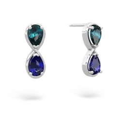 Alexandrite Infinity 14K White Gold earrings E5050