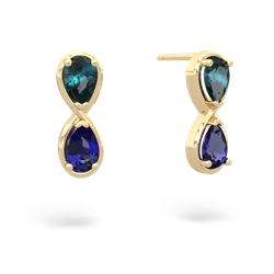 Alexandrite Infinity 14K Yellow Gold earrings E5050