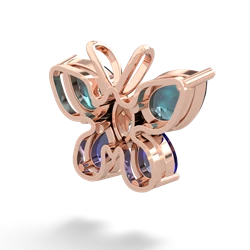 Alexandrite Butterfly 14K Rose Gold pendant P2215