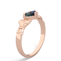 Alexandrite 'Our Heart' Claddagh 14K Rose Gold ring R2388