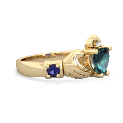 Alexandrite Claddagh Keepsake 14K Yellow Gold ring R5245