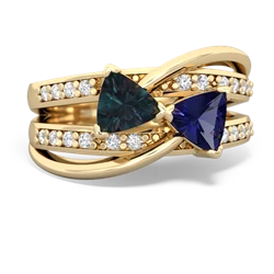 Alexandrite Bowtie 14K Yellow Gold ring R2360