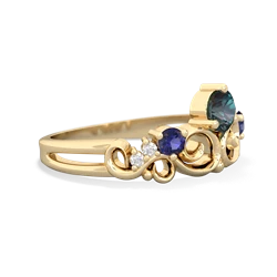 Alexandrite Crown Keepsake 14K Yellow Gold ring R5740