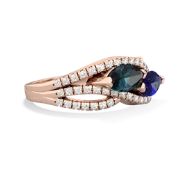 Alexandrite Diamond Rivers 14K Rose Gold ring R3070