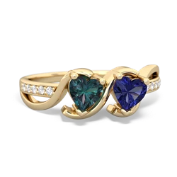 Alexandrite Side By Side 14K Yellow Gold ring R3090