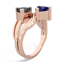 Alexandrite Split Band Swirl 14K Rose Gold ring R2341