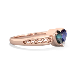 Alexandrite Filligree 'One Heart' 14K Rose Gold ring R5070