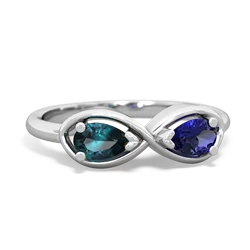 Alexandrite Infinity 14K White Gold ring R5050