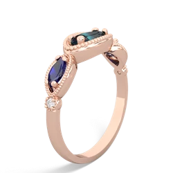 Alexandrite Milgrain Marquise 14K Rose Gold ring R5700