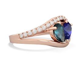 Alexandrite Nestled Heart Keepsake 14K Rose Gold ring R5650