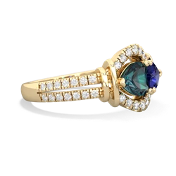 Alexandrite Art-Deco Keepsake 14K Yellow Gold ring R5630