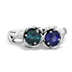 Alexandrite Rose Garden 14K White Gold ring R5510