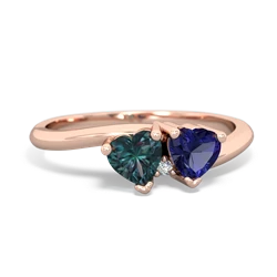 Alexandrite Sweethearts 14K Rose Gold ring R5260