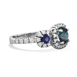 Alexandrite Regal Halo 14K White Gold ring R5350