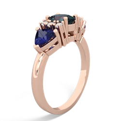 Alexandrite Antique Style Three Stone 14K Rose Gold ring R2186