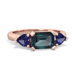 Alexandrite Three Stone 14K Rose Gold ring R5235