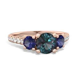 Alexandrite Pave Trellis 14K Rose Gold ring R5500