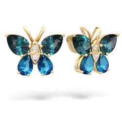 Alexandrite Butterfly 14K Yellow Gold earrings E2215