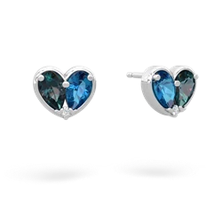 Alexandrite 'Our Heart' 14K White Gold earrings E5072