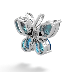 Alexandrite Butterfly 14K White Gold pendant P2215