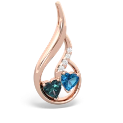 Alexandrite Keepsake Curves 14K Rose Gold pendant P5450