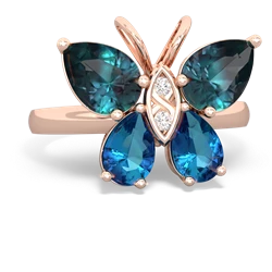 Alexandrite Butterfly 14K Rose Gold ring R2215