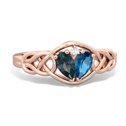 Alexandrite Celtic Love Knot 14K Rose Gold ring R5420