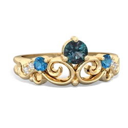 Alexandrite Crown Keepsake 14K Yellow Gold ring R5740