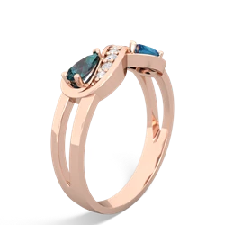 Alexandrite Diamond Infinity 14K Rose Gold ring R5390