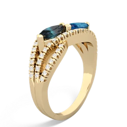 Alexandrite Diamond Rivers 14K Yellow Gold ring R3070