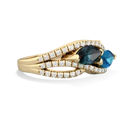 Alexandrite Diamond Rivers 14K Yellow Gold ring R3070