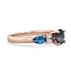 Alexandrite 6Mm Round Eternal Embrace Engagement 14K Rose Gold ring R2005